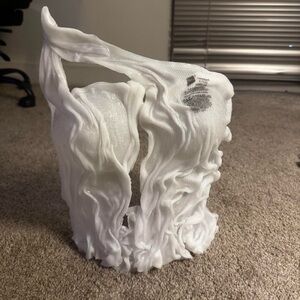 Abstract White Sculptural Art Piece
